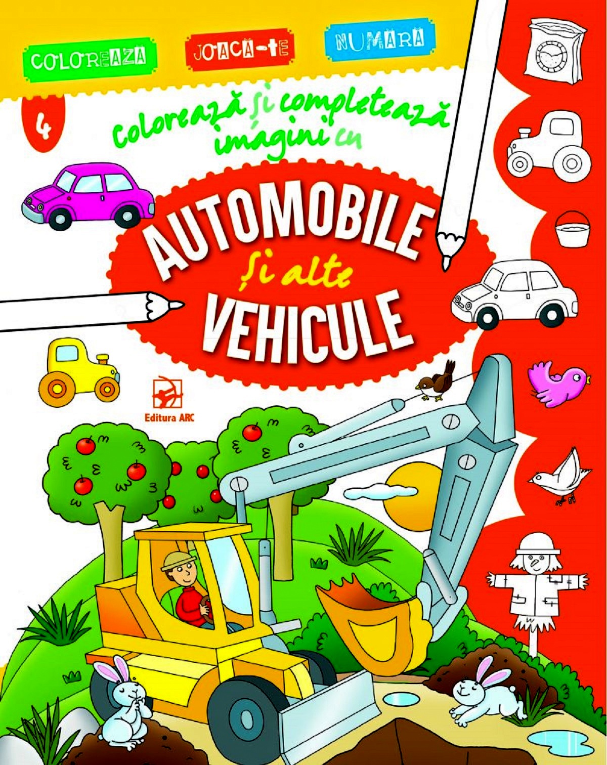 Coloreaza si completeaza imagini cu automobile si alte vehicule |