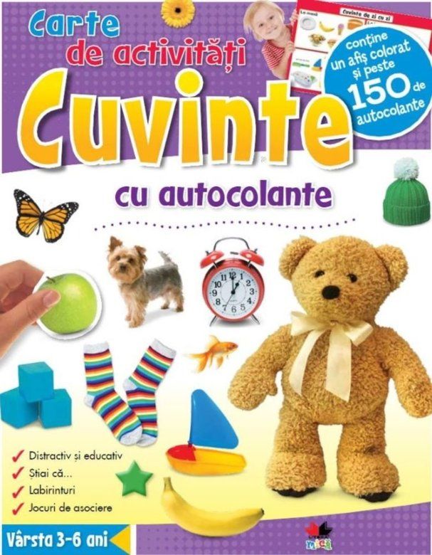 Cuvinte. Carte de activitati cu autocolante |