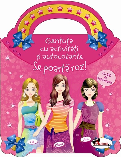 Gentuta cu activitati si autocolante. Se poarta Roz! |
