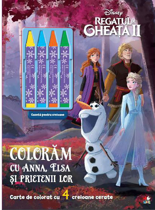 Regatul de gheata II. Coloram cu Anna, Elsa si prietenii lor  |